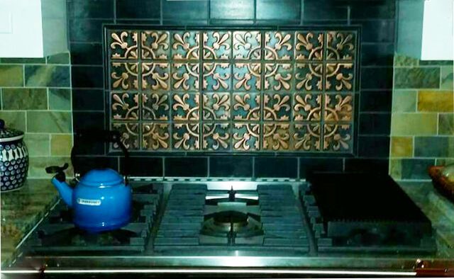 Gothic metal tiles from our Historic Tiles Collection